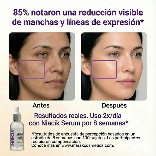 Niacik® - Combina Niacinamida + Alpha Arbutin para aclarar, iluminar y mejorar la textura sin irritar tu piel.