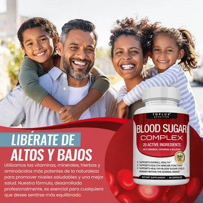 BLOOD SUGAR SUPLEMENTO - REGULA TUS NIVELES DE AZUCAR Y MEJORA TU ENERGÍA