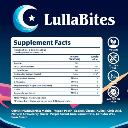 Lullabites- Gomitas Naturales para un Sueño Profundo